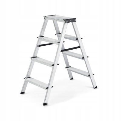 Drabina składana 4-stopniowa aluminiowa SONGMICS do 150 kg, lekka, stabilna
