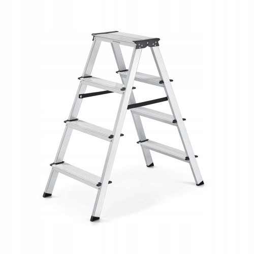 Drabina składana 4-stopniowa aluminiowa SONGMICS do 150 kg, lekka, stabilna
