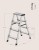 Drabina składana 4-stopniowa aluminiowa SONGMICS do 150 kg, lekka, stabilna