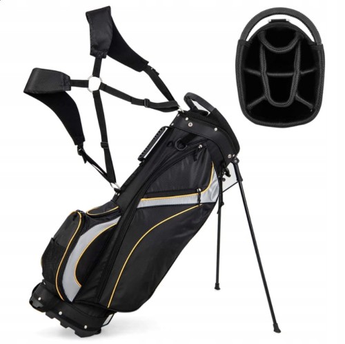 Torba golfowa z podpórką COSTWAY lekka torba na kije golfowe, 8 przegród