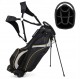 Torba golfowa z podpórką COSTWAY lekka torba na kije golfowe, 8 przegród