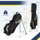 Torba golfowa z podpórką COSTWAY lekka torba na kije golfowe, 8 przegród