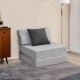 Rozkładana sofa 3w1 COSTWAY materac, kanapa, welur, szara