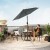 Parasol ogrodowy Ø 2 m - składany, szary, ochrona UV SONGMICS