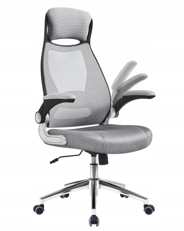 Ergonomiczny fotel biurowy SONGMICS regulowany, obrotowy, szary
