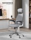 Ergonomiczny fotel biurowy SONGMICS regulowany, obrotowy, szary