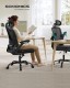 Ergonomiczny fotel biurowy SONGMICS regulowany, obrotowy, czarny