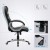 Fotel biurowy ergonomiczny SONGMICS z ekoskóry PU, do 150 kg, czarny