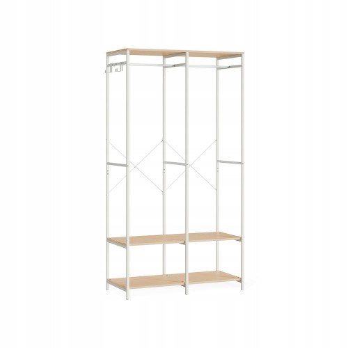 Szafa otwarta garderoba z półkami SONGMICS 180x94,5x40 cm, naturalny beż