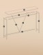 Stolik konsolowy, konsola 120 x 23 x 74 cm loft biały marmur VASAGLE