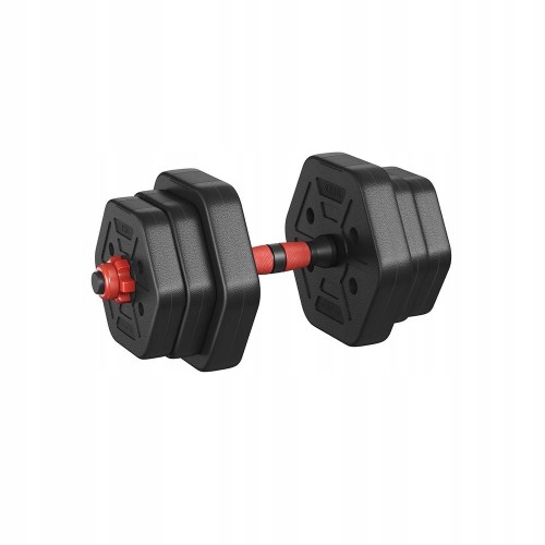 Hantle bitumiczne 10 kg SONGMICS regulowane, zestaw 3w1, sztanga