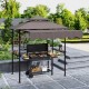 Pawilon grillowy 242x232 cm altana grillowa z dachem Outsunny kolor kawa
