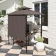 Pawilon grillowy 242x232 cm altana grillowa z dachem Outsunny kolor kawa