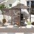 Pawilon grillowy 242x232 cm altana grillowa z dachem Outsunny kolor kawa