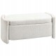 Ławka z pojemnikiem HOMCOM tapicerowana kremowa 105 x 44 x 45,5 cm