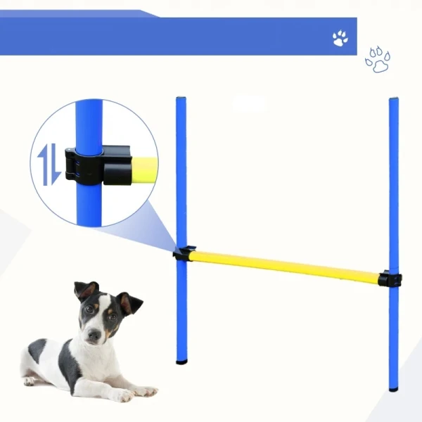 Zestaw agility dla psa tunel, slalom, przeszkody, zestaw do ćwiczeń PawHut