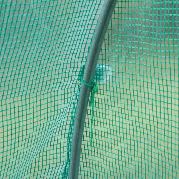 Pokrowiec do szklarni tunelowej 300x200x200 cm PE z oknami Outsunny zielony