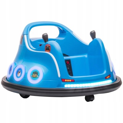 Elektro Bumper Car dla dzieci 12V z pilotem 360° LED Angry Birds niebieski AIYAPLAY
