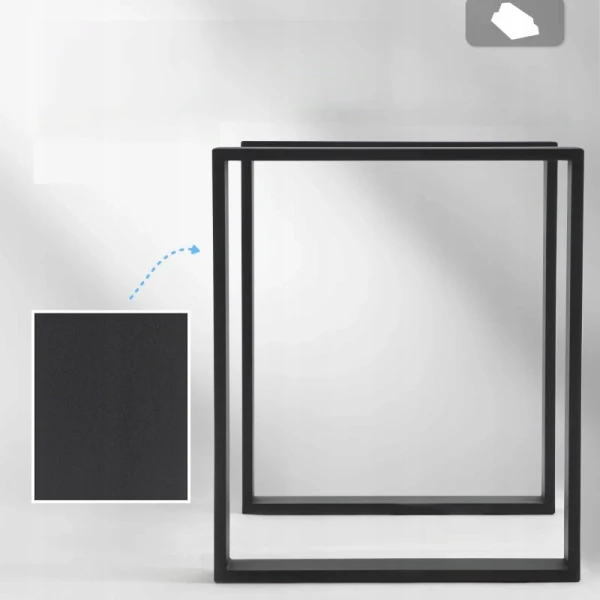 Nogi do stołu stalowe 60 x 72 cm zestaw 2 szt. czarne HOMCOM