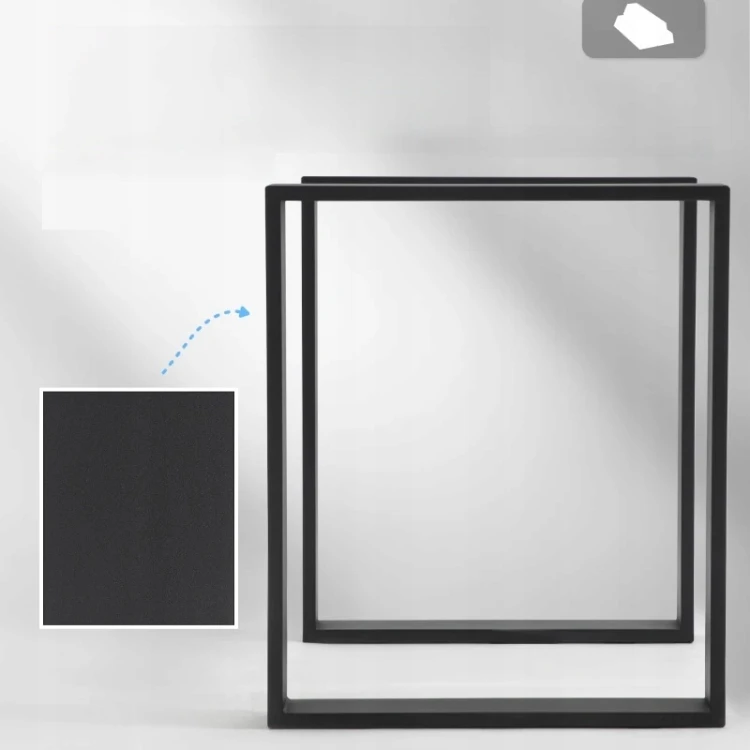 Nogi do stołu stalowe 60 x 72 cm zestaw 2 szt. czarne HOMCOM