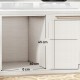 Kosz na śmieci do zabudowy 30L HOMCOM 20+10L wysuwany szary
