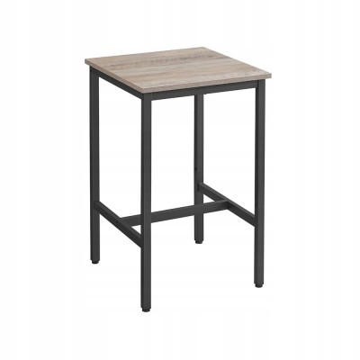 Stół barowy kuchenny loft VASAGLE 60 x 60 x 90 cm szaro-czarny