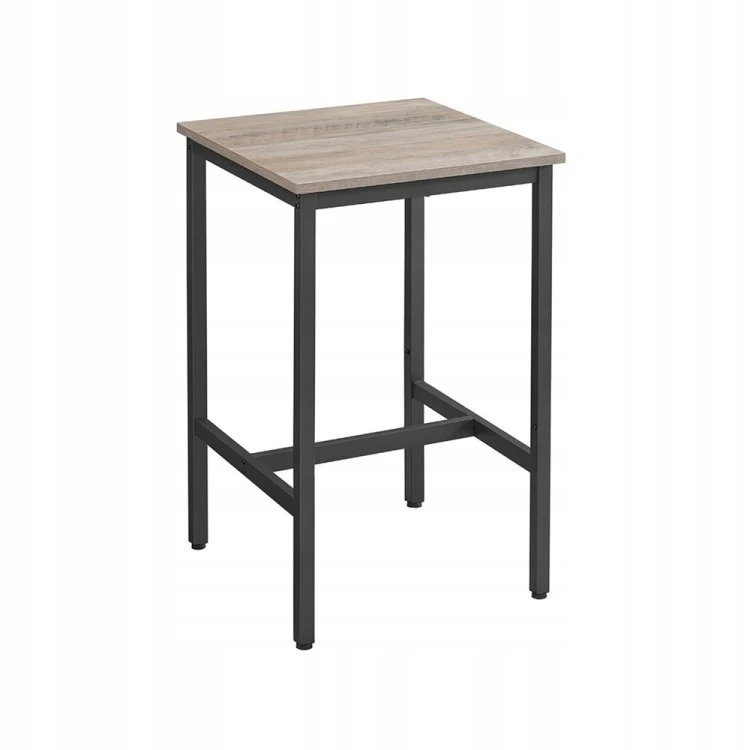 Stół barowy kuchenny loft VASAGLE 60 x 60 x 90 cm szaro-czarny