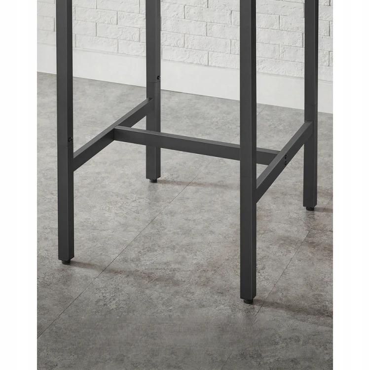 Stół barowy kuchenny loft VASAGLE 60 x 60 x 90 cm szaro-czarny