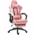 Fotel gamingowy Dowinx Racing Series 6688 różowo-biały