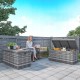 Skrzynia ogrodowa 380L rattan PE 130 x 61 x 65 cm ciemnoszara Outsunny