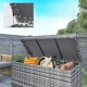 Skrzynia ogrodowa 380L rattan PE 130 x 61 x 65 cm ciemnoszara Outsunny