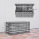 Skrzynia ogrodowa 380L rattan PE 130 x 61 x 65 cm ciemnoszara Outsunny