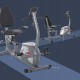 Rower treningowy magnetyczny 8 poziomów LCD HOMCOM szaro-srebrny