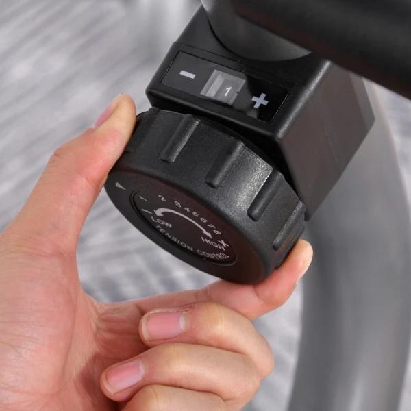 Rower treningowy magnetyczny 8 poziomów LCD HOMCOM szaro-srebrny