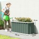 Skrzynia podwyższona metalowa zielona 136 x 53 x 61 cm warzywnik Outsunny