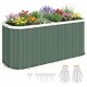 Skrzynia podwyższona metalowa zielona 136 x 53 x 61 cm warzywnik Outsunny