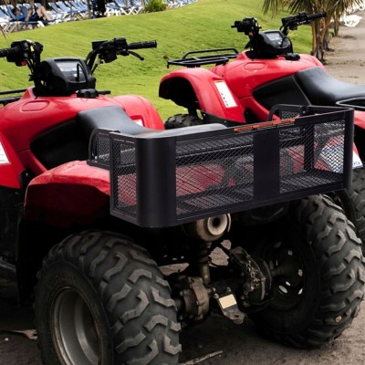 Kosz załadunkowy do quada bagażnik ATV czarny metalowy do 25 kg COSTWAY