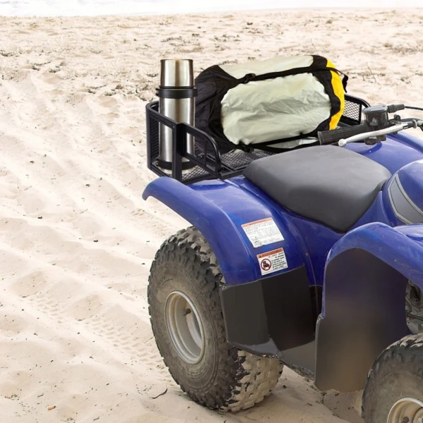 Kosz załadunkowy do quada bagażnik ATV czarny metalowy do 25 kg COSTWAY