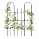 Metalowa pergola ogrodowa 146 x 186 cm do roślin pnących COSTWAY czarna