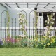 Metalowa pergola ogrodowa 146 x 186 cm do roślin pnących COSTWAY czarna
