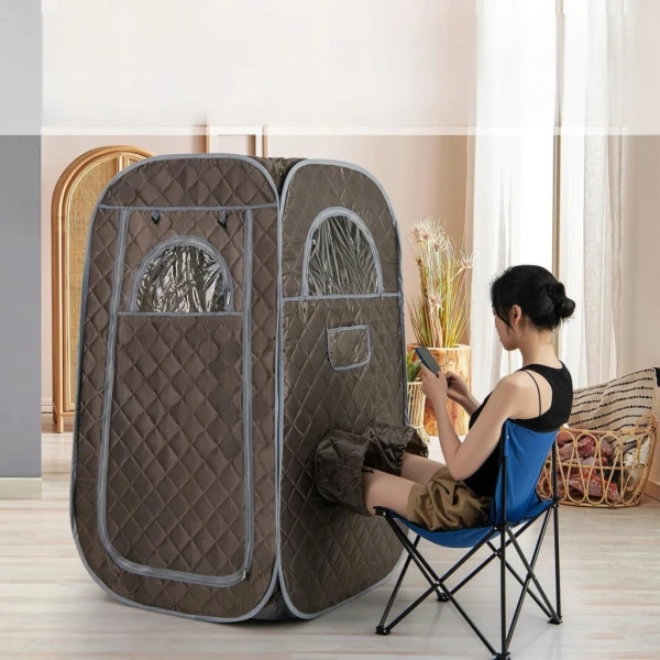 Przenośna sauna parowa 1000W 3L namiot sauna domowa 1-2 osoby COSTWAY