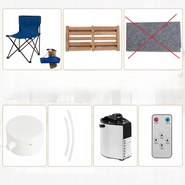 Przenośna sauna parowa 1000W 3L namiot sauna domowa 1-2 osoby COSTWAY
