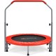 Trampolina fitness COSTWAY 101 cm do 150 kg składana z uchwytem czerwona
