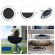 Trampolina fitness COSTWAY 101 cm do 150 kg składana z uchwytem czerwona