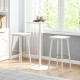 Stolik barowy COSTWAY 60 cm okrągły wysoki biały