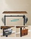Biurko elektryczne SONGMICS 140x60 cm wysokość 72-120 cm rustykalny brąz