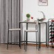 Zestaw barowy stół + 2 krzesła HOMCOM kolor naturalny industrialny loft