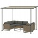 Pergola przyścienna Outsunny 3x1,8 m kremowa zadaszenie tarasowe