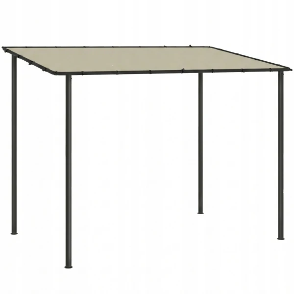 Pergola przyścienna Outsunny 3x1,8 m kremowa zadaszenie tarasowe