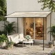 Pergola przyścienna Outsunny 3x1,8 m kremowa zadaszenie tarasowe
